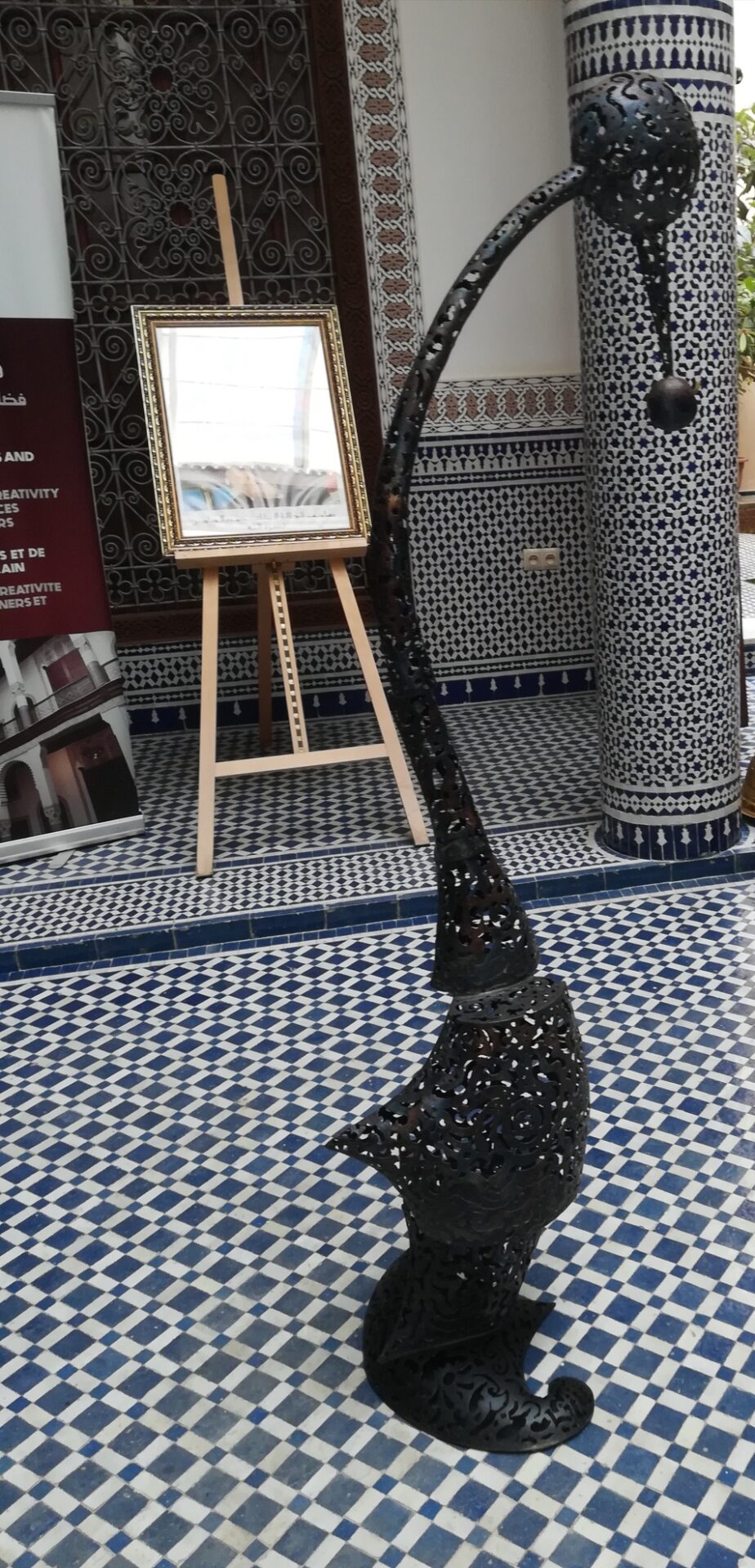 Maroc œuvre présentée : la cigogne